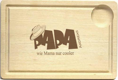 Frühstücksbrettchen cooler Papa mit Wunschname 