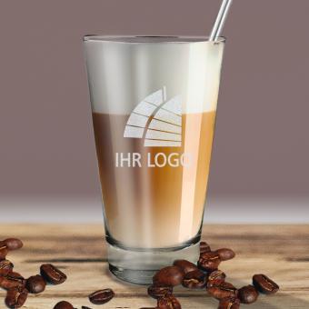 Latte Macchiato Glas mit Logo mit Gravur