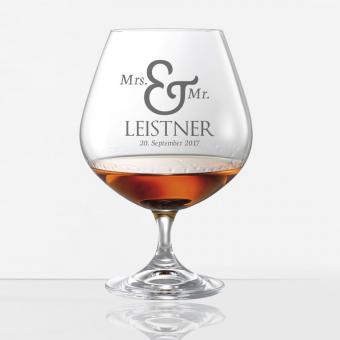 Cognacschwenker / Cognacglas / Weinbrandglas mit Gravur 