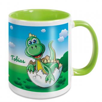 Dino / Dinosaurier Tasse für Kinder personalisiert 
