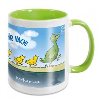 Lustige Tiermotiv-Tasse mit eigenem Namen 