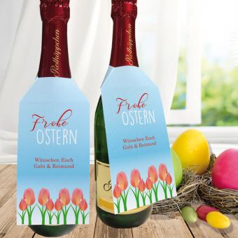 Individueller Flaschenanhänger für Sektflaschen zu Ostern 