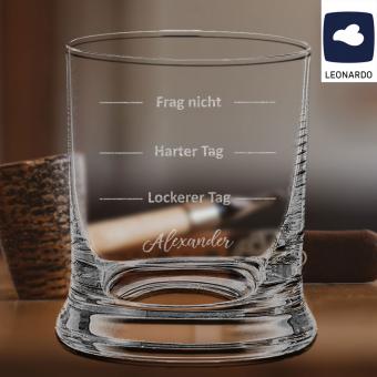 Whiskyglas Leonardo "Frag nicht" personalisiert mit Namen