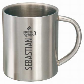 individuell gravierte Tasse aus Edelstahl 