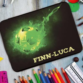 Federmäppchen Fußball mit Namen personalisiert 