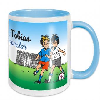 Tasse für Fußballer mit Namen bedruckt 