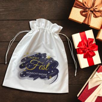 Geschenksäckchen zu Weihnachten mit Namen personalisiert 