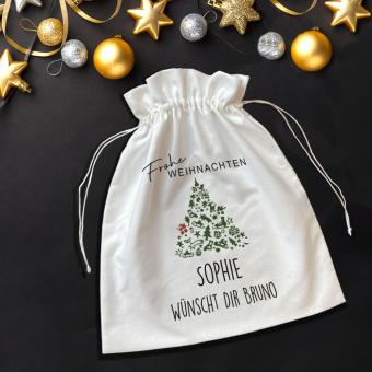 Weihnachtliches Geschenksäckchen / Geschenkbeutel individuell bedruckt 