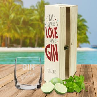 Romantisches GIN Geschenk-Set für Verliebte ohne GIN Flasche