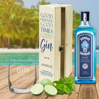 Persönliches Geschenk-Set mit Namen für GIN-Liebhaber inkl. GIN Flasche