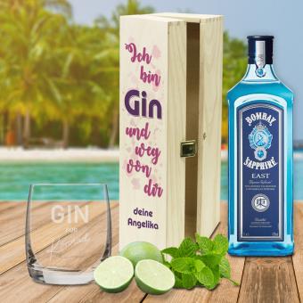 Außergewöhliches GIN Geschenk-Set mit Namen bedruckt inkl. GIN Flasche