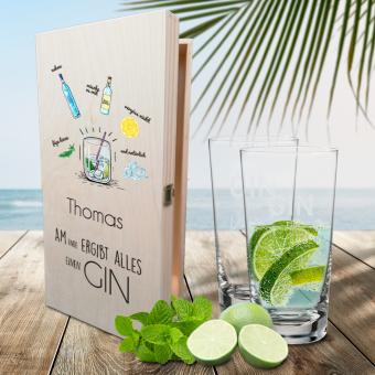 GIN Geschenkset - Am Ende ergibt alles einen Gin - personalisiert mit Namen ohne GIN Flasche