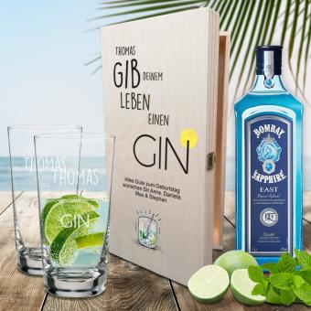 Personalisiertes GIN Geschenk - Gib deinem Leben einen Gin inkl. GIN Flasche