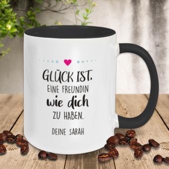 Personalisierte Tasse für die beste Freundin mit Wunschtext bedruckt 