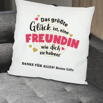 Kissen für die beste Freundin mit Wunschtext bedruckt 