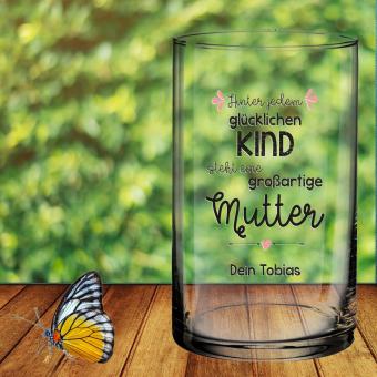 Tolle Vase für deine Mama mit persönlicher Botschaft bedruckt 