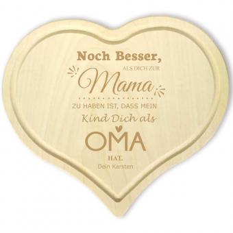 Herzbrettchen mit Gravur *Noch besser als* für Mama 