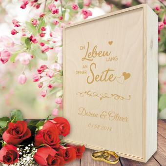 Personalisierte Erinnerungsbox Hochzeit individuell graviert 