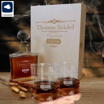 Leonardo Whisky Geschenkset mit individueller Gravur 