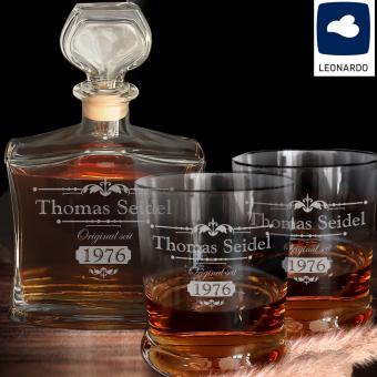 Leonardo Whisky Set mit Namen graviert 