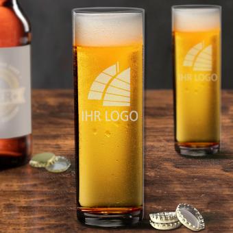 Kölschglas / Kölner Stange mit Logo / Design graviert 0,1 l 