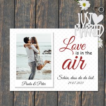 5er Tischset mit Foto - Love is in the air 