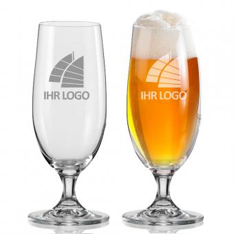 Bierglas / Pilsglas mit Logo oder Design 0,38 l 