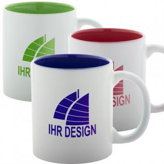 Zweifarbige Keramik-Tasse / Lasertasse mit Ihrem Logo 