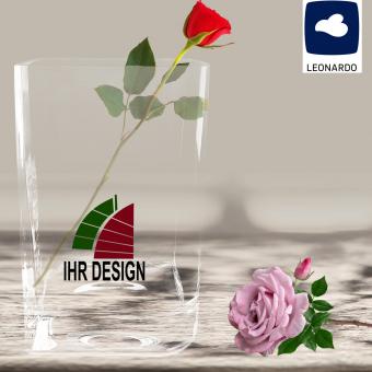 Leonardo Blumen-Vase individuell mit Ihrem Logo Vollfarb-Druck  ohne Weiß