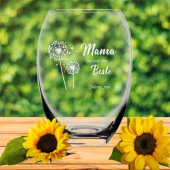 Wunderschöne Vase für deine Mama mit persönlicher Gravur 