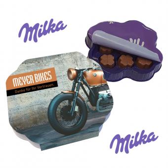 Personalisierte Milka Pralinés optional mit Ihrem Design/Logo bedruckt 44 g 