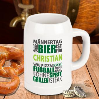 Bierkrug zum Männertag für Papa bedruckt 