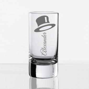 Schnapsglas mit Wunsch Gravur Gentlemen 