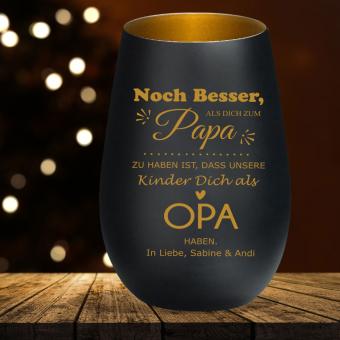 Windlicht mit Gravur für deinen Papa "Noch besser als dich zum Papa zu haben" 