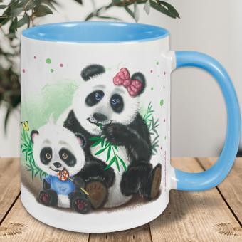 Panda Tasse für Mama / Oma mit Namen individuell bedruckt 
