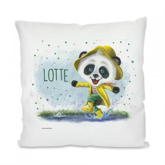 Kissen für Kinder mit Panda und Namen personalisiert 