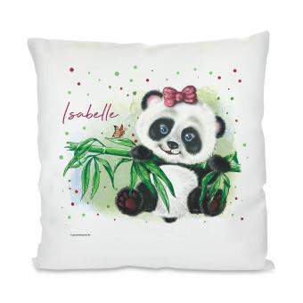 Panda Kissen als Geschenk mit Namen bedruckt 