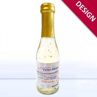 Individuelles Flaschen-Etikett für Piccolo Sektflaschen bedrucken 