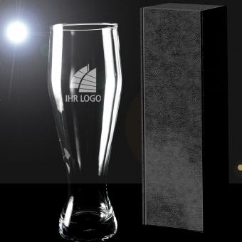 Weizenbierglas mit Gravur in Geschenkverpackung PREMIUM Select 