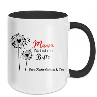 Mama Du bist die Beste Tasse mit Namen 