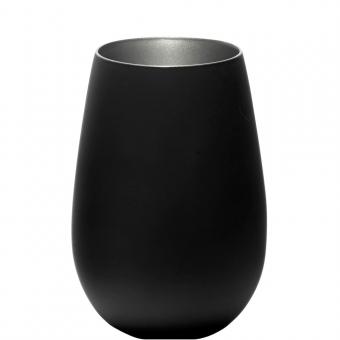 Windlicht / Teelicht / Kerzenhalter mit eigenem Logo / Design schwarz-silber | Gravur