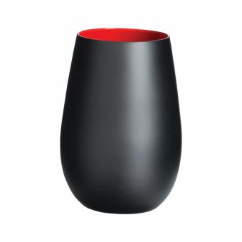 Windlicht / Teelicht / Kerzenhalter mit eigenem Logo/Design schwarz-rot | ohne
