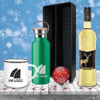 Glühwein-Geschenk-Set mit eigenem Logo - Weißwein 