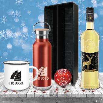 Glühwein-Geschenk-Set mit eigenem Logo - Weißwein 