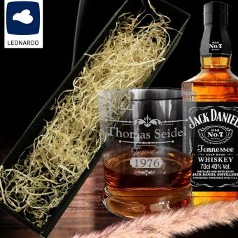 Graviertes Jack Daniels - Leonardo Whisky Geschenkset 