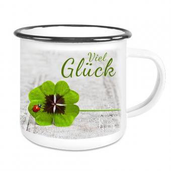 Emaille Tasse / Becher mit Logo oder Design bedrucken Druck (4-farbig)