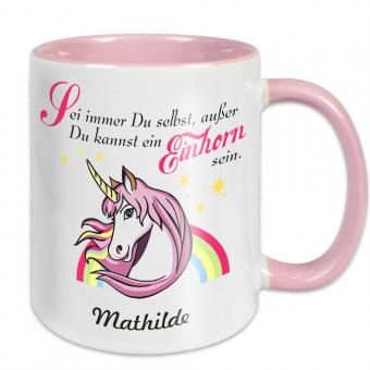 Einhorn Tasse mit Spruch 