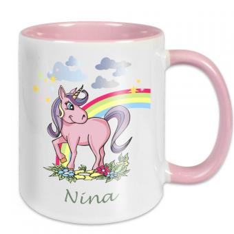 personalisierte Einhorn Tasse 