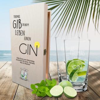Personalisiertes GIN Geschenk - Gib deinem Leben einen Gin ohne GIN Flasche