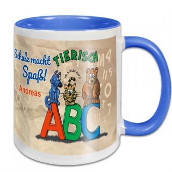 Tasse als Geschenk zur Einschulung mit eigenem Namen 